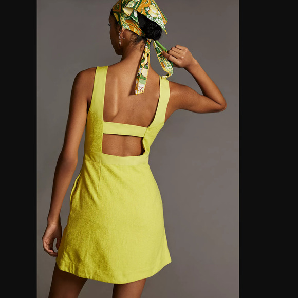 NWT Maeve Sleeveless Yellow Mini Dress - Size 8 - Picture 5 of 7